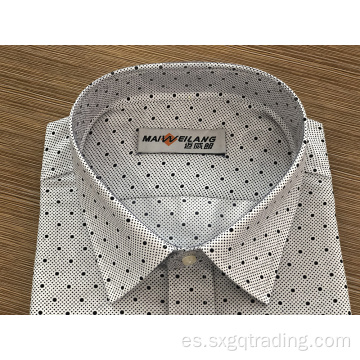 Camisa de manga larga masculina de mano de obra delicada